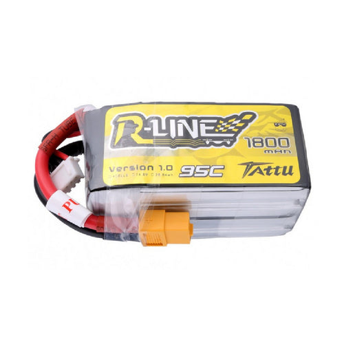 Buddy RC Tattu 1800mah 4S 95C R-Line Lipo Battery with XT60 Plug