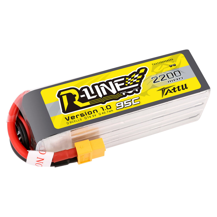Buddy RC Tattu 2200mah 5S 95C 18.5V R-Line Lipo Battery With XT60 Plug For 7" Quad
