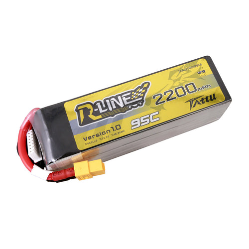 Buddy RC Tattu 2200mah 6S 95C 22.2V R-Line Lipo Battery With XT60 Plug For 7" Quad