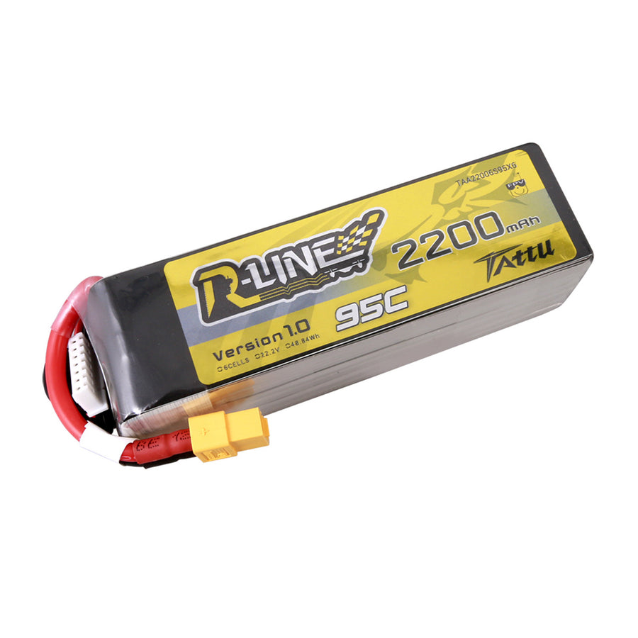 Buddy RC Tattu 2200mah 6S 95C 22.2V R-Line Lipo Battery With XT60 Plug For 7" Quad
