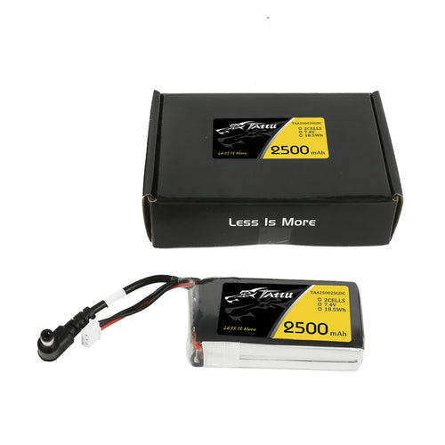 Buddy RC Tattu 2500mAh 2S1P Fatshark Goggles Lipo Battery Pack with DC3.5mm plug