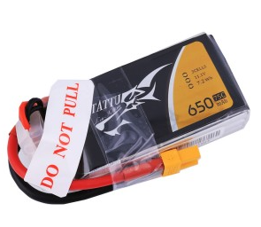Buddy RC Tattu 3S1P 75C 11.1V 650mAh Lipo Battery Pack with XT30 plug