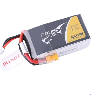 Buddy RC Tattu 850mAh 14.8V 45C 4S1P Lipo Battery Pack with XT30 plug