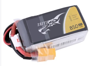 Buddy RC Tattu 850mAh 14.8V 45C 4S1P Lipo Battery Pack with XT60 plug