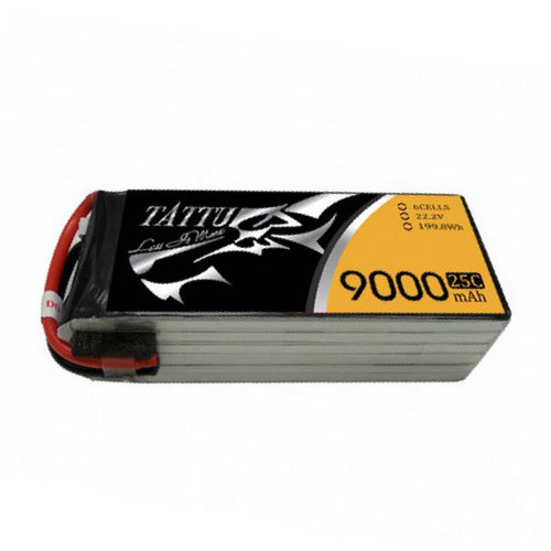 Buddy RC Tattu 9000mAh 22.2V 6S1P 25C Lipo Battery Pack With NA Plug