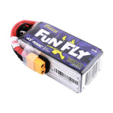 Buddy RC Tattu FunFly 1300mAh 100C 14.8V 4S1P lipo battery pack with XT60 Plug for Practice, view 2