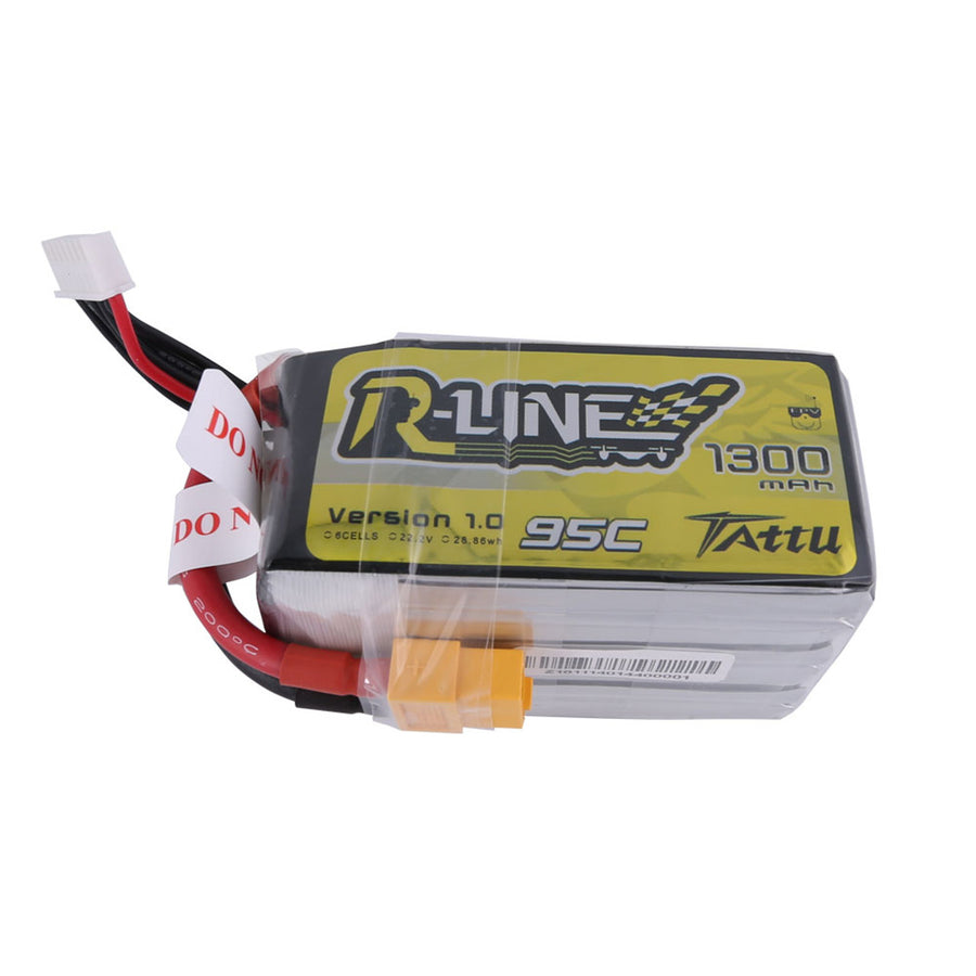 Buddy RC Tattu 6S 1300mAh 95C R-Line Lipo Battery Pack With XT60 Plug