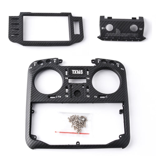 Buddy RC Radio Master TX16s Face plate set Carbon/Sliver/Gold