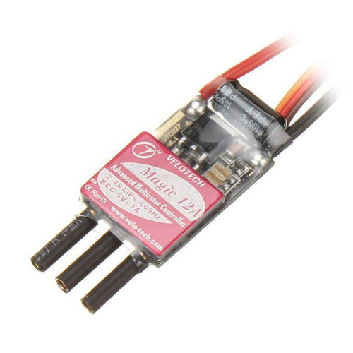 Buddy RC Velotech Magic Multirotor Speed Controller 12A with SimonK Program and Bullet Connectors OPTO