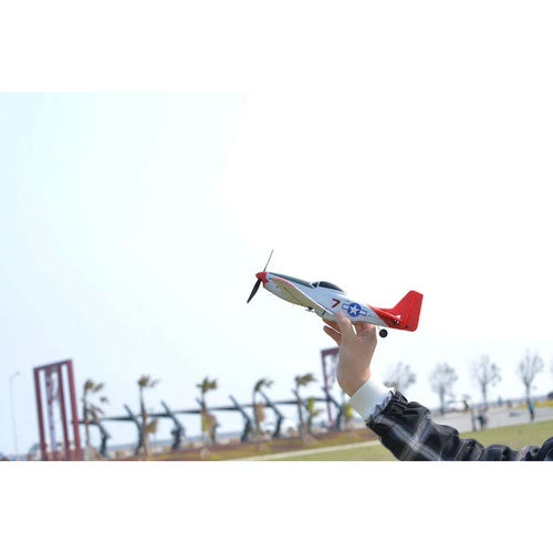 Buddy RC VOLANTEX RC P-51D Mustang 4-Ch Beginner Airplane with Xpilot Stabilizer - One-key Aerobatic (761-5) RTF