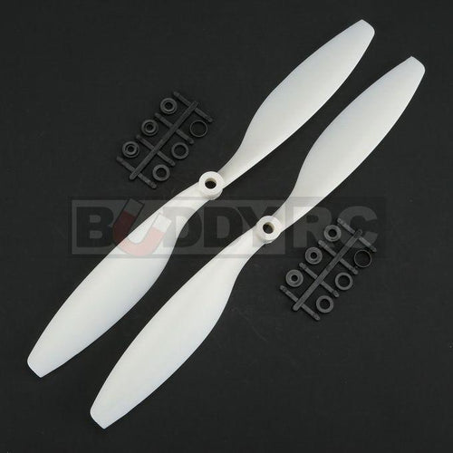 Buddy RC White GemFan 12X4.5 inch Slow Flyer Reverse CW Propellers
