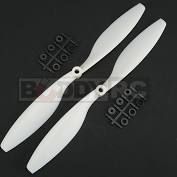 Buddy RC White GemFan 8X4.5 inch Slow Flyer Reverse CW Propellers