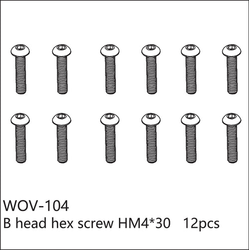 Buddy RC WOV-104 Wov Racing Button Head Hex Screw M4x35mm