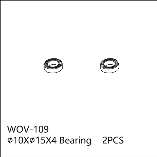 Buddy RC WOV-109 Wov Racing 10X15X4 Bearings 2PCS