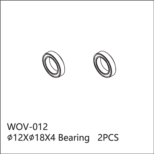 Buddy RC WOV-012 Wov Racing 12X18X4 Bearings