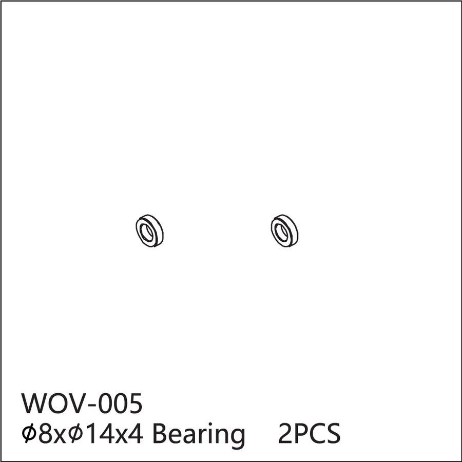 Buddy RC WOV-005 Wov Racing 8x14x4 Bearings