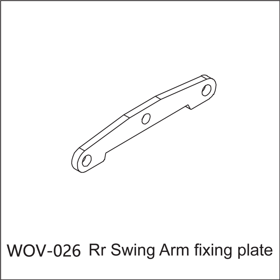 Buddy RC WOV-026 Wov Racing Aluminum Rear Hinge Pin Brace