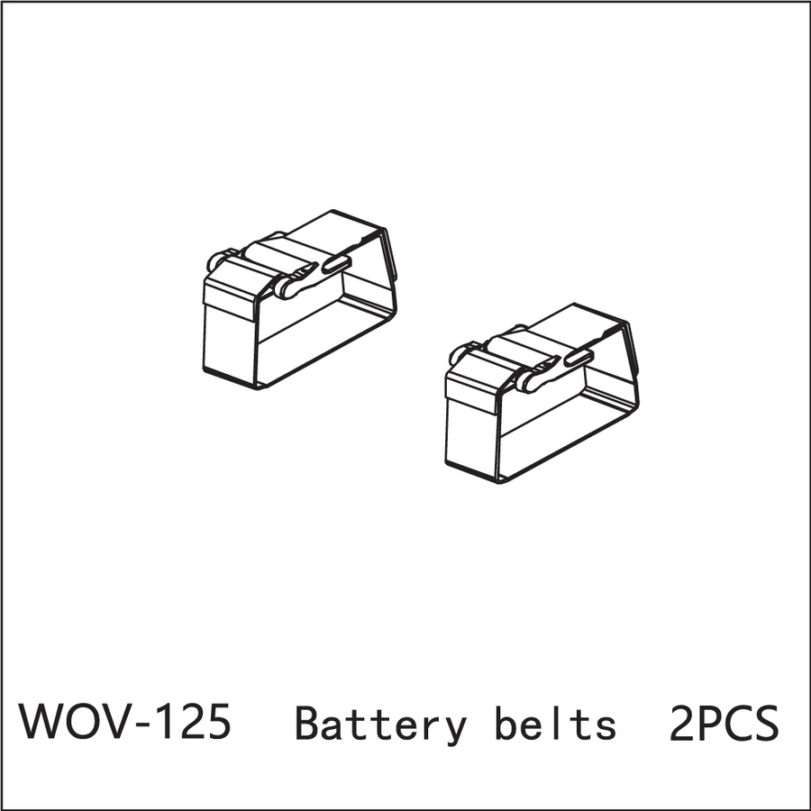Buddy RC WOV-125 Wov Racing Battery Straps 2PCS