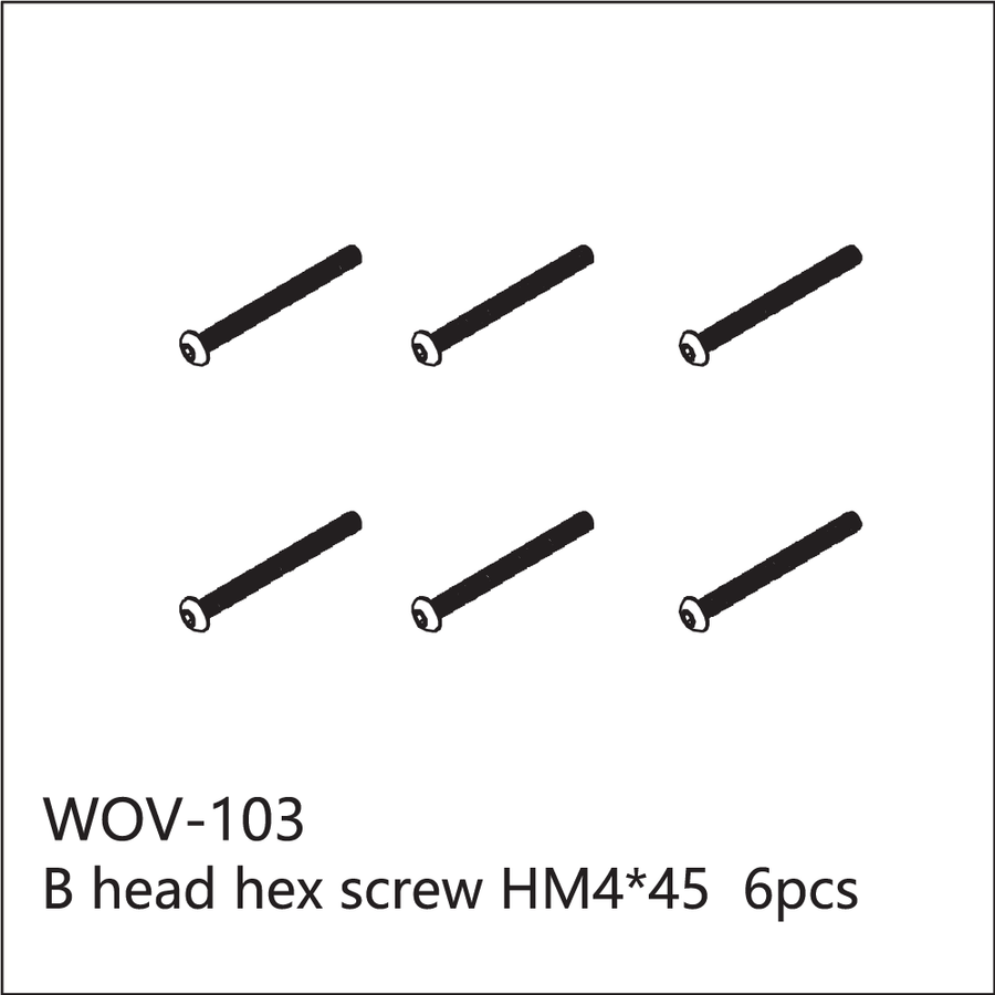 Buddy RC WOV-103 Wov Racing Button Head Hex Screw M4x45mm