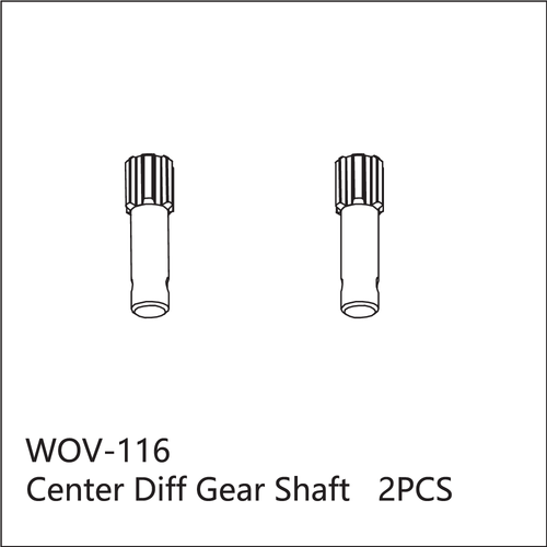 Buddy RC WOV-116 Wov Racing Center Differential Output Shaft 2pcs