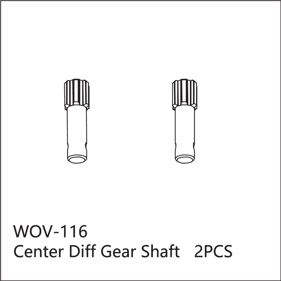 Buddy RC WOV-116 Wov Racing Center Differential Output Shaft 2pcs