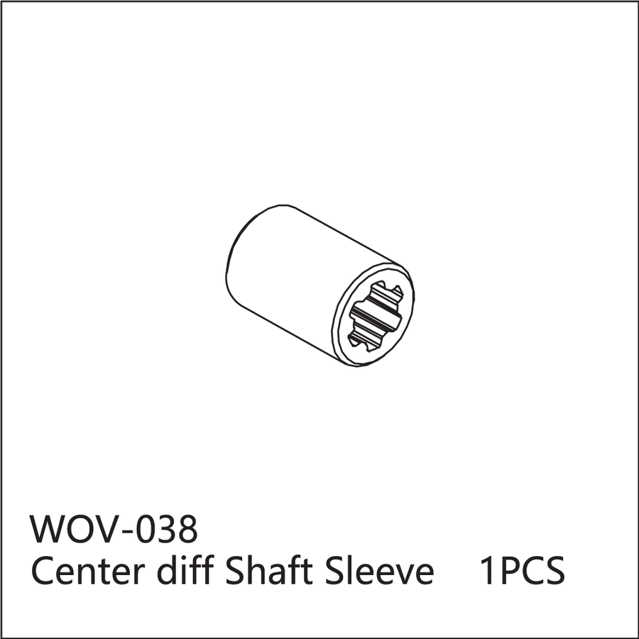 Buddy RC WOV-038 Wov Racing Center Rear Differential Shaft Sleeve
