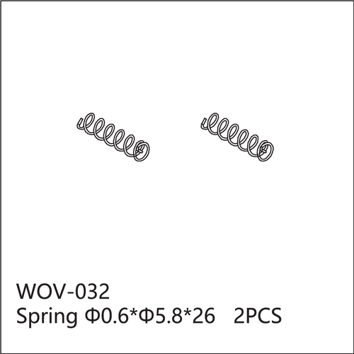 Buddy RC WOV-032 Wov Racing Center Shaft Spring 0.6x5.8x26