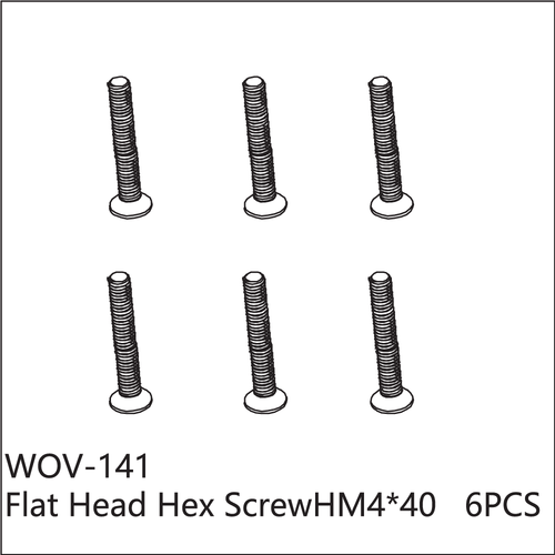 Buddy RC WOV-141 Wov Racing Counter Sunk Hex Screw M4x18mm