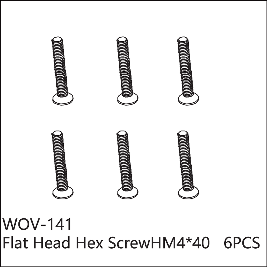 Buddy RC WOV-141 Wov Racing Counter Sunk Hex Screw M4x18mm
