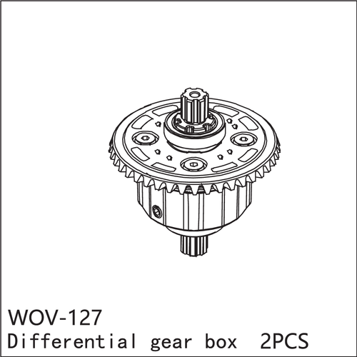 Buddy RC WOV-127 Wov Racing Front and Rear Differential Assembly
