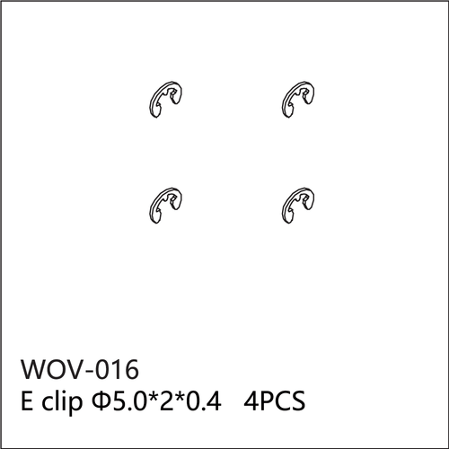 Buddy RC WOV-016 Wov Racing C clip 5.0x2x0.4