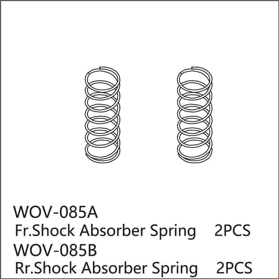 Buddy RC WOV-085A Wov Racing Front Shock Springs 2PCS