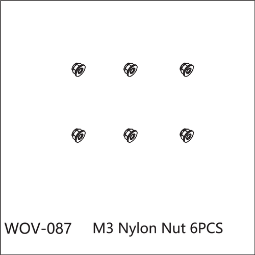 Buddy RC WOV-087 Wov Racing M3 Lock Nut 6PCS