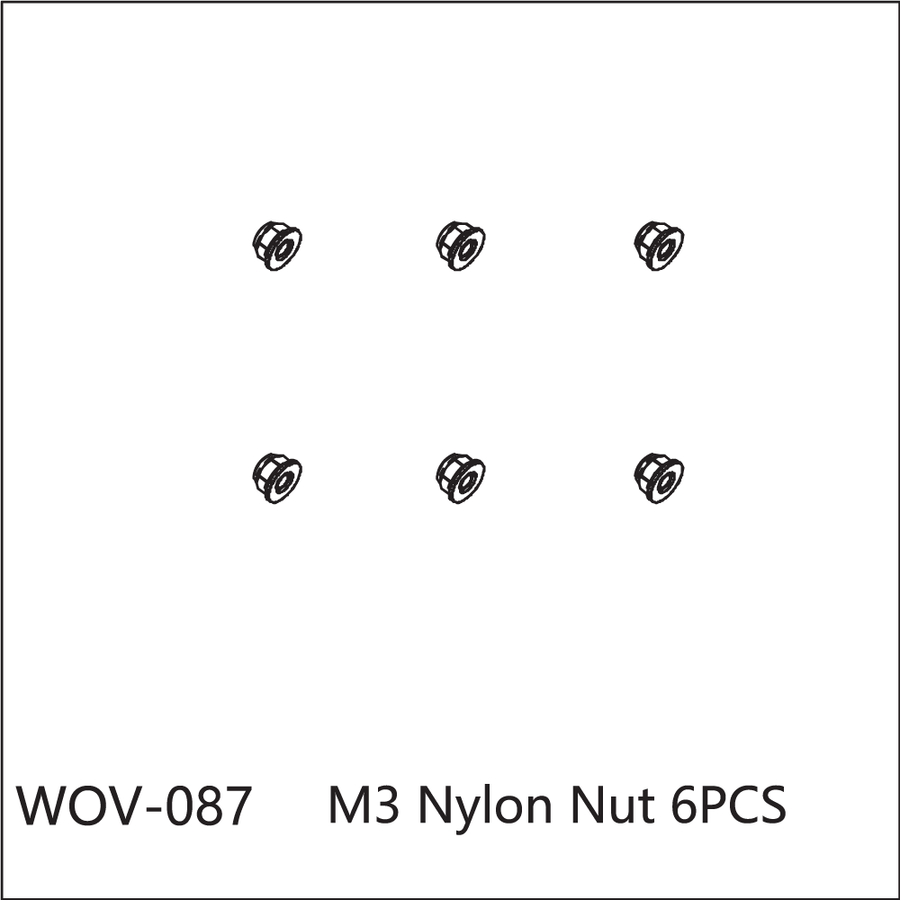Buddy RC WOV-087 Wov Racing M3 Lock Nut 6PCS