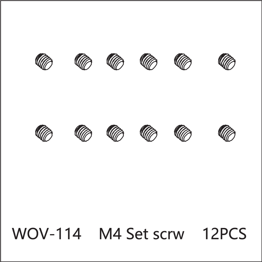 Buddy RC WOV-114 Wov Racing M4 Set Screws