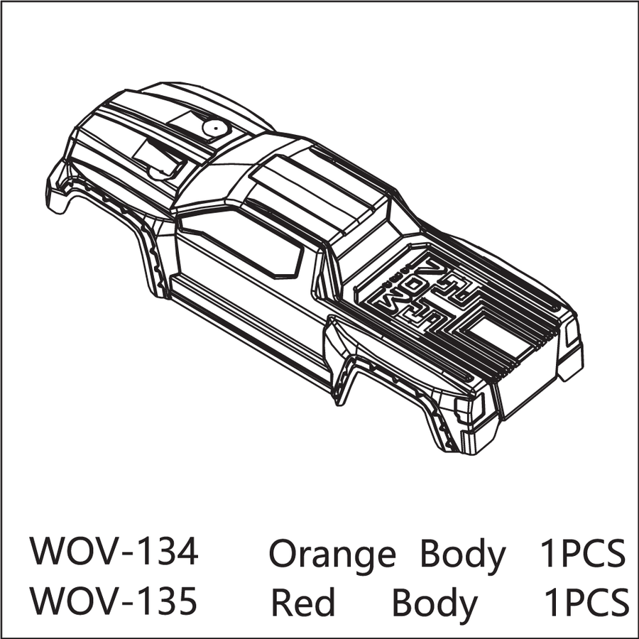 Buddy RC WOV-134 Wov Racing Orange body Blitzkrieg