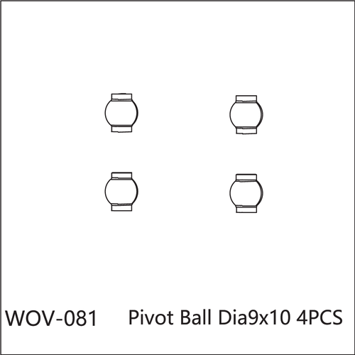 Buddy RC WOV-081 Wov Racing Pivot Ball Š9x10mm