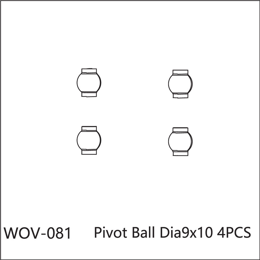 Buddy RC WOV-081 Wov Racing Pivot Ball Š9x10mm