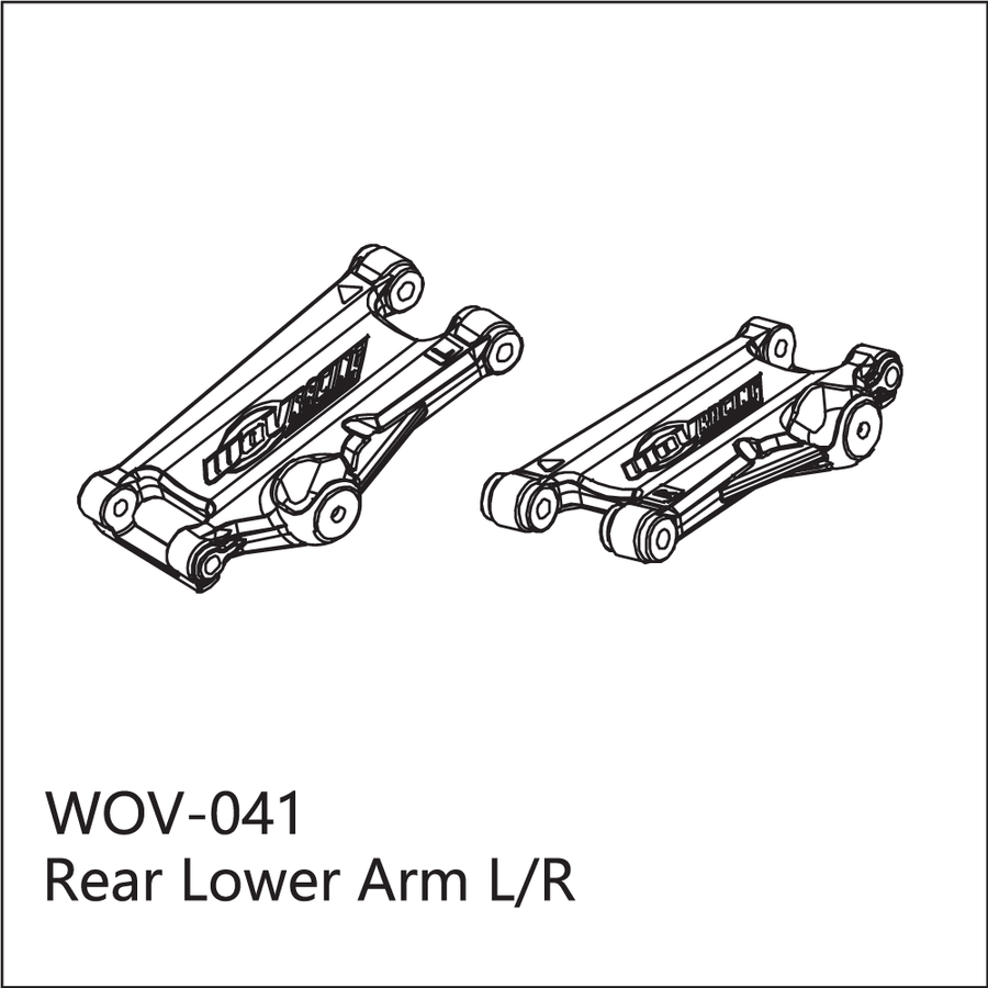 Buddy RC WOV-041 Wov Racing Rear Lower Arms Left & Right Set