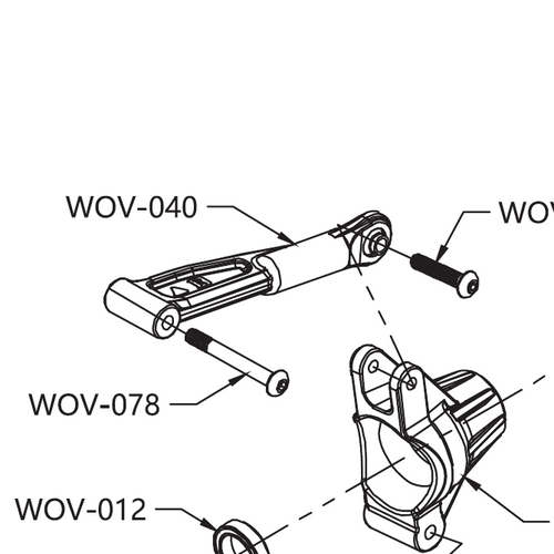 Buddy RC WOV-040 Wov Racing Rear Upper Arms Left & Right Set