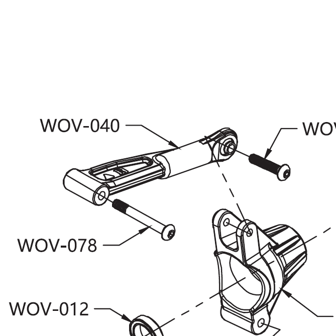 Buddy RC WOV-040 Wov Racing Rear Upper Arms Left & Right Set