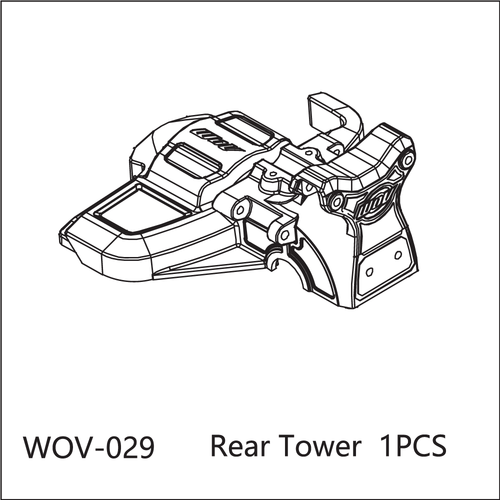 Buddy RC WOV-029 Wov Racing Rear Upper Chassis Cover