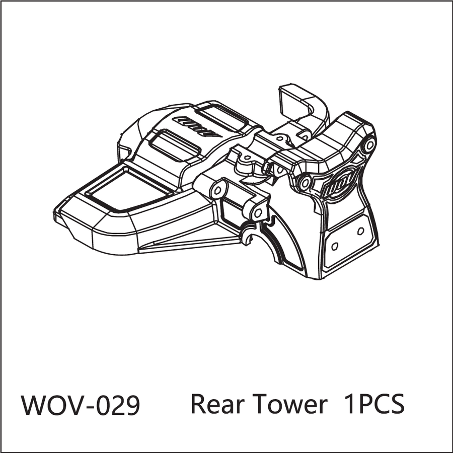 Buddy RC WOV-029 Wov Racing Rear Upper Chassis Cover