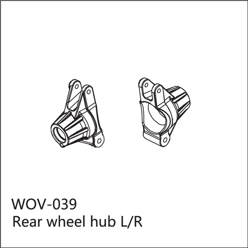 Buddy RC WOV-039 Wov Racing Rear Wheel Hub Left & Right Set