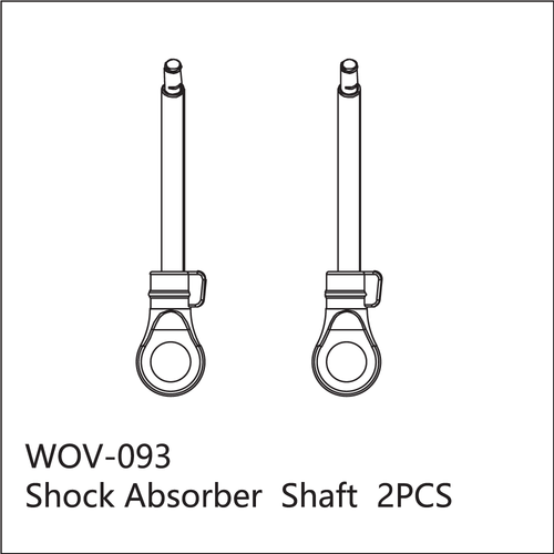 Buddy RC WOV-093 Wov Racing Shock Shaft with Rod End 2PCS