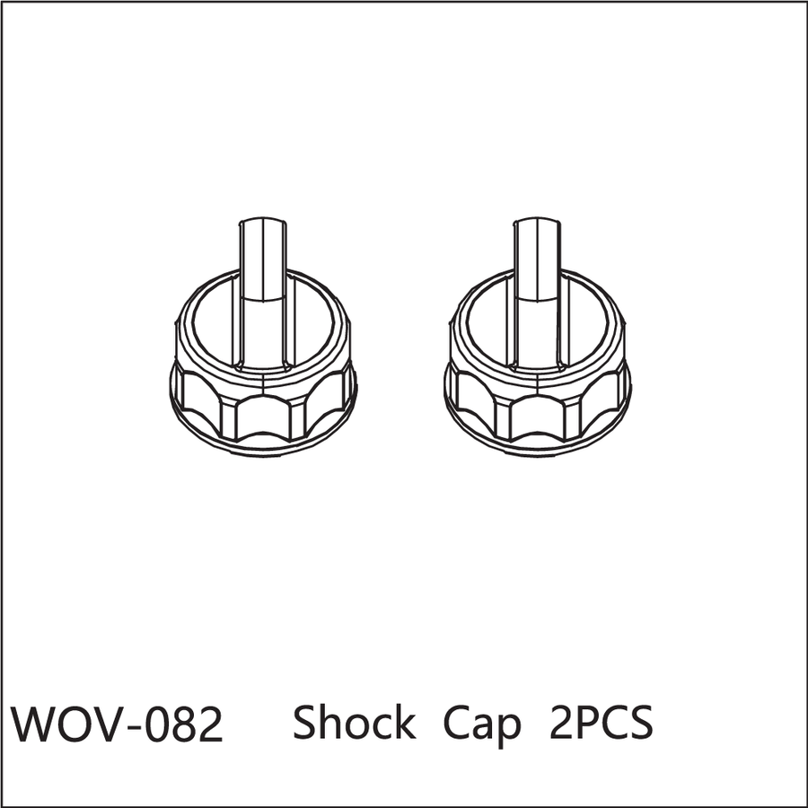 Buddy RC WOV-082 Wov Racing Shock Caps 2PCS