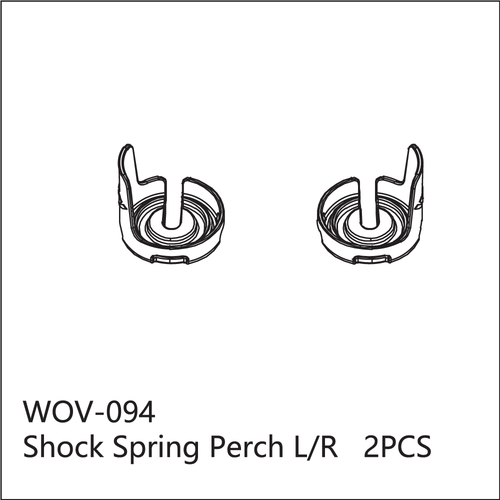 Buddy RC WOV-094 Wov Racing Lower Shock Spring Perch Left & Right Set 2PCS