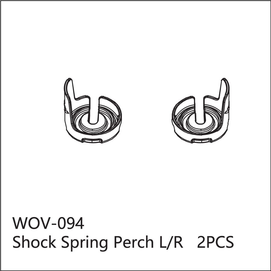 Buddy RC WOV-094 Wov Racing Lower Shock Spring Perch Left & Right Set 2PCS