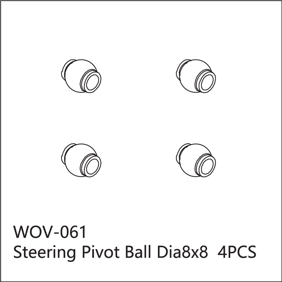 Buddy RC WOV-061 Wov Racing Steering Pivot Ball Š8x8mm