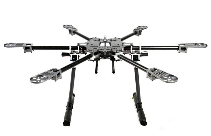 Buddy RC X-CAM CF6 Mini Collapsible Carbon Fiber Hexacopter Frame